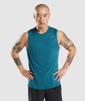 Camiseta Tirantes Gymshark Speed Hombre Turquesa Turquesa | CO 3226WNB